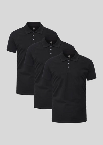 Black Polo 3-pack