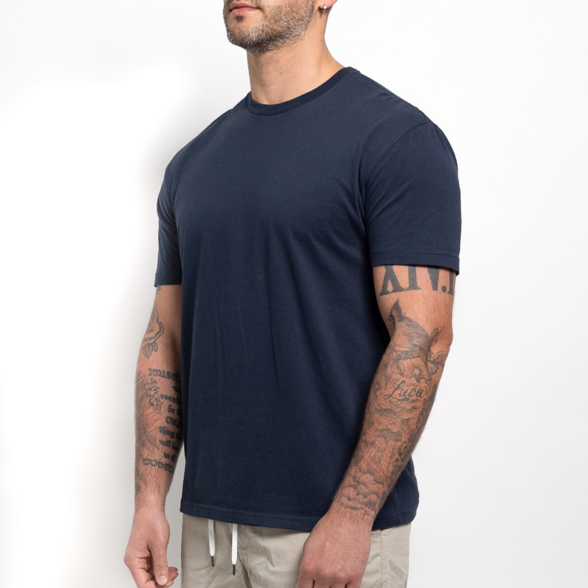 Navy Ronde Hals T-shirt