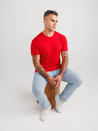 Red Crew Neck