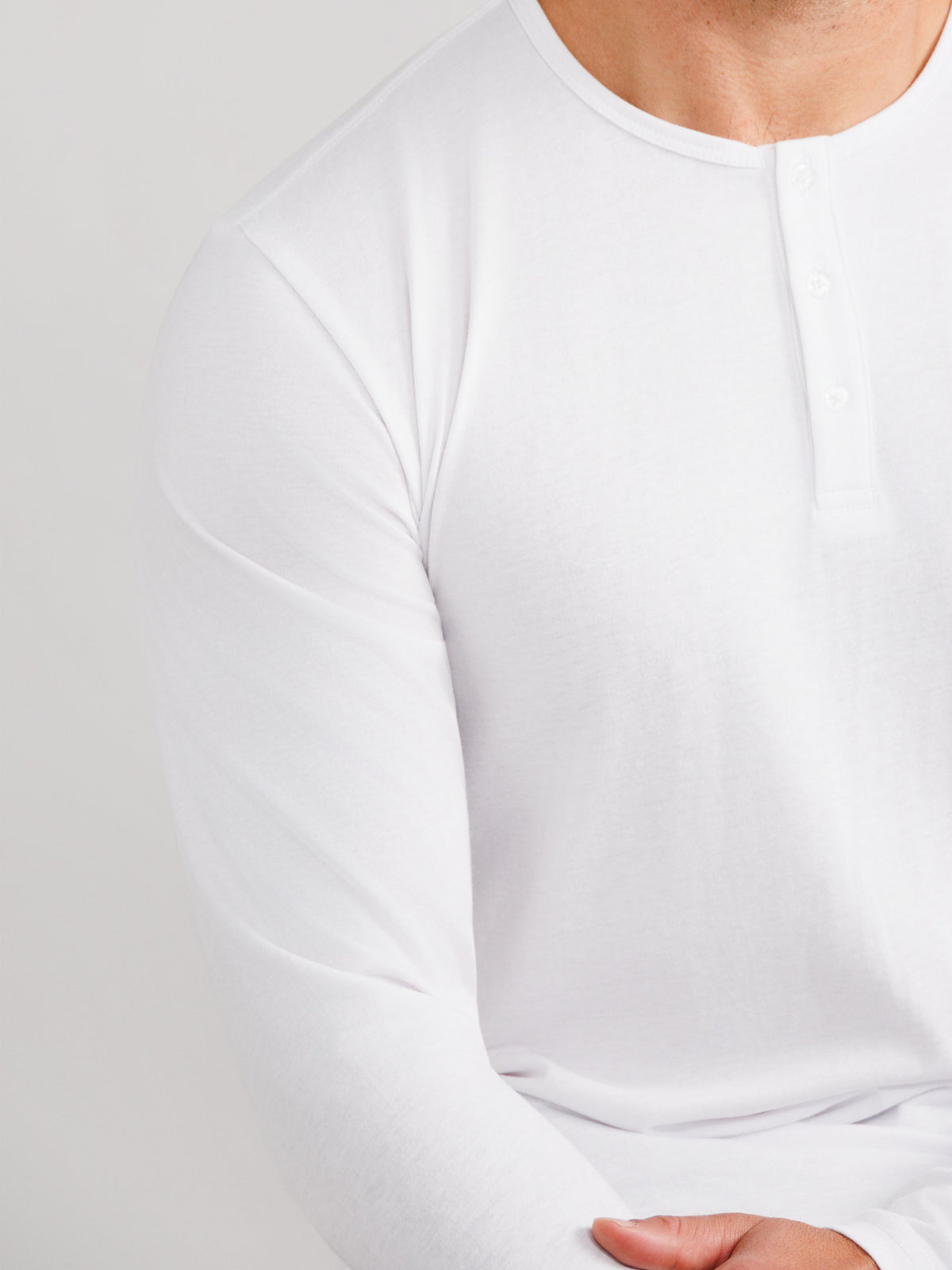 White Henley 3-pack