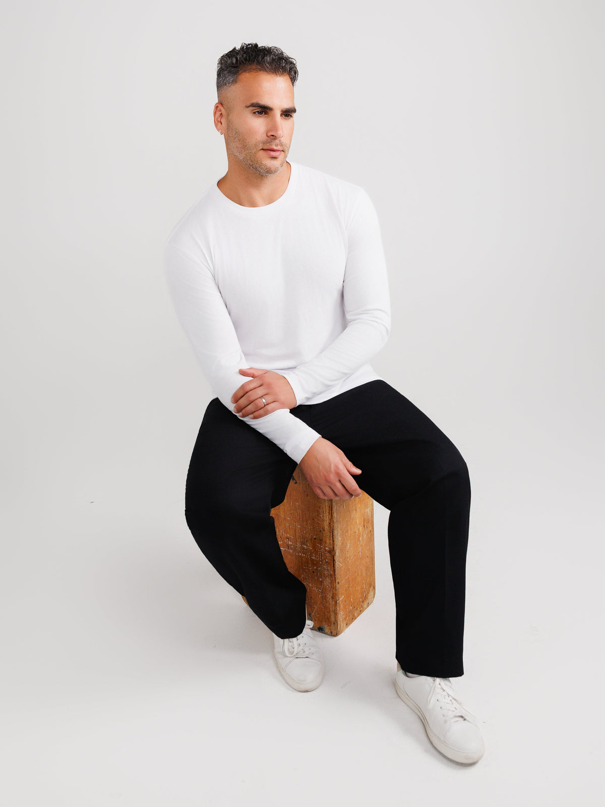 White Long Sleeve 3-pack