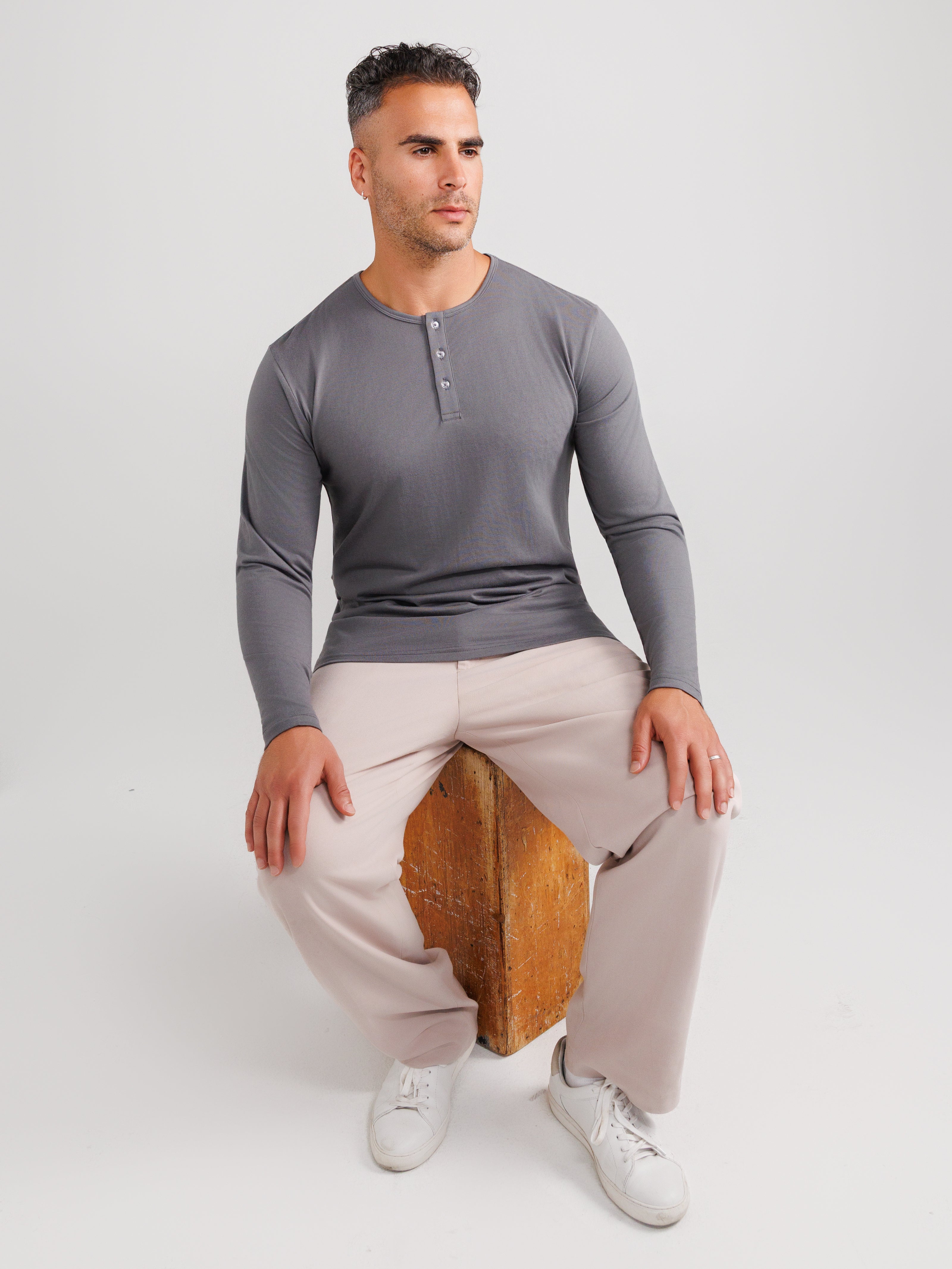 Dark Gray Henley
