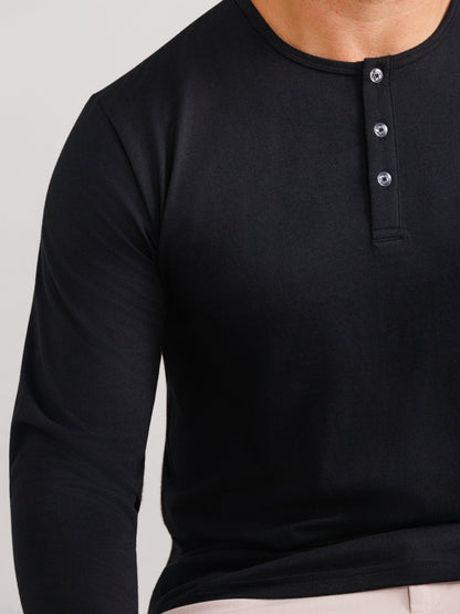 Black Henley 3-pack