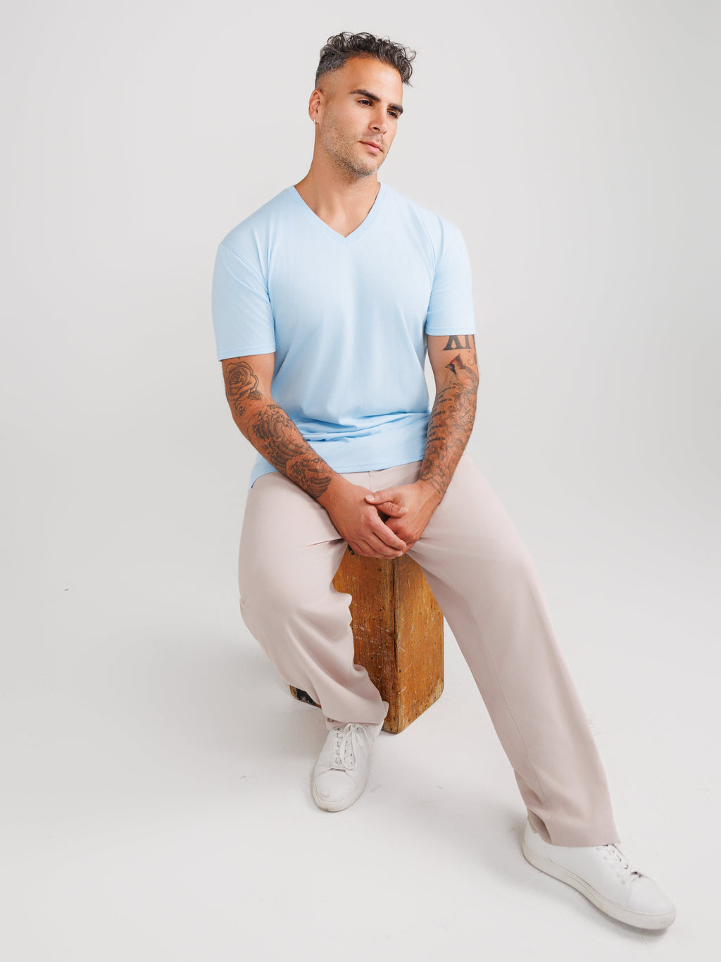 Baby Blue V-Neck