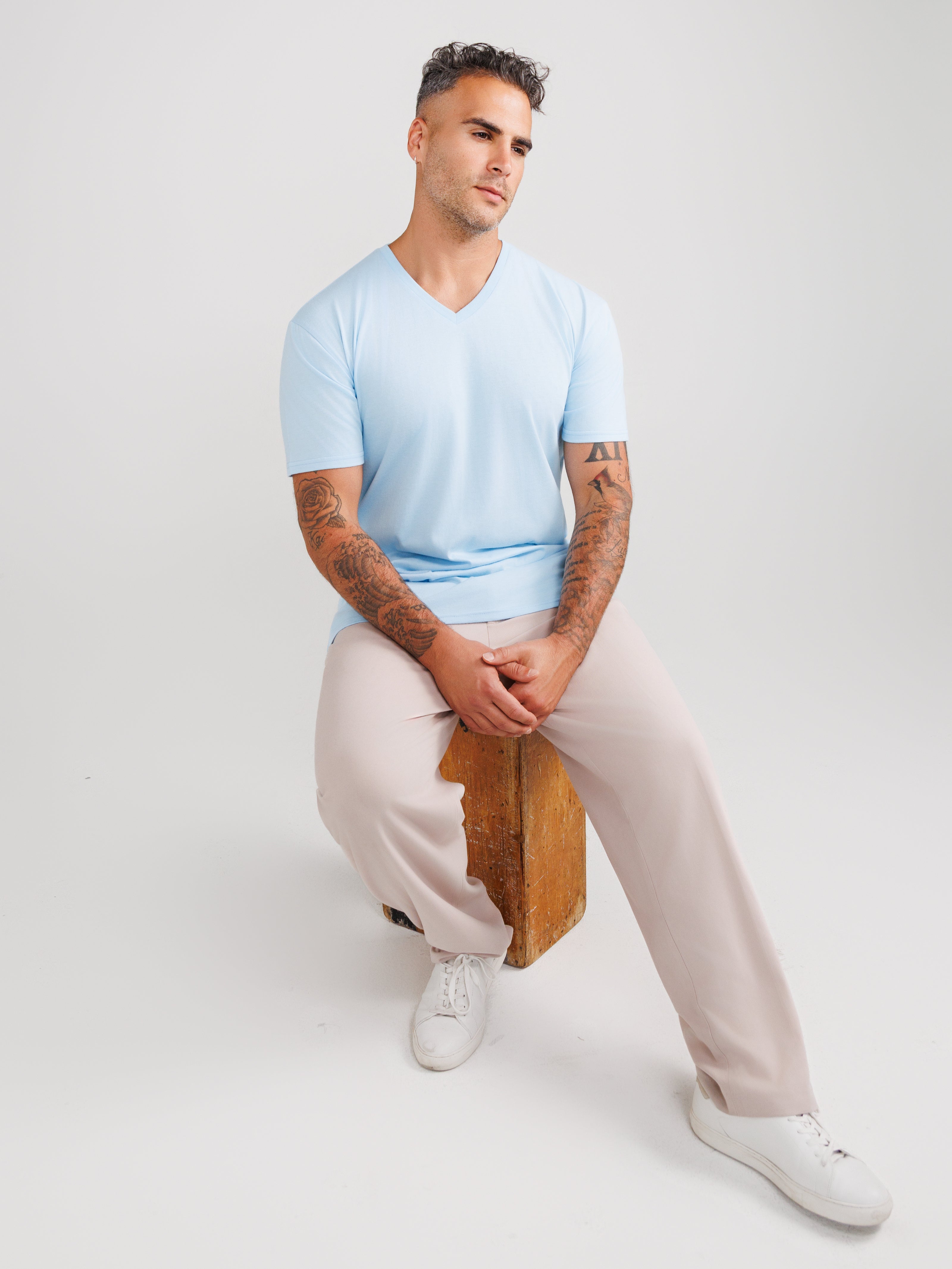Baby Blue V-Neck
