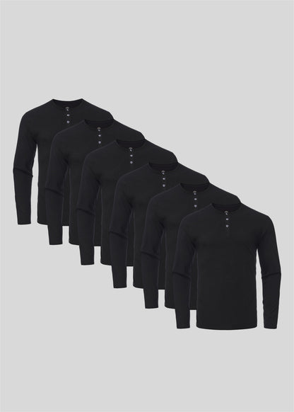 Black Henley 6-pack