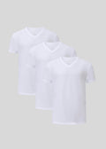 Wit V-hals 3-pack
