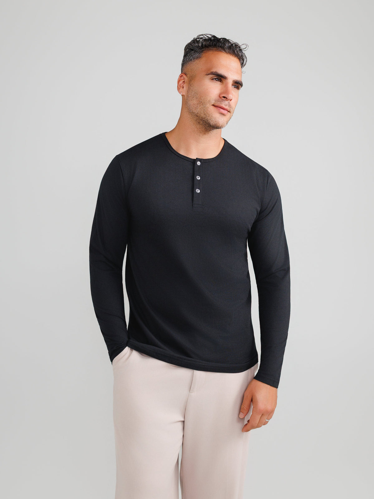 Black Henley 6-pack
