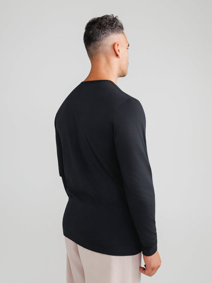 Black Henley 6-pack