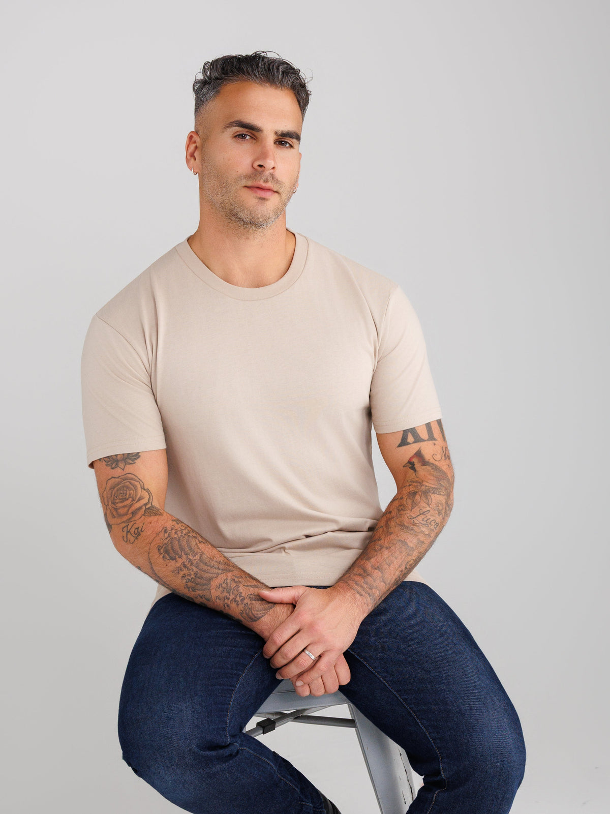 Taupe Crew Neck