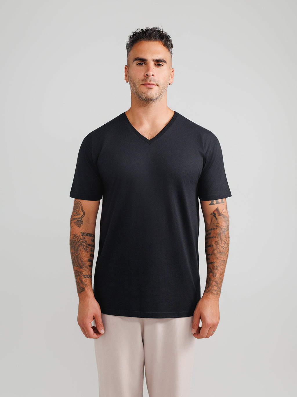 Black V-neck