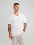 Wit V-Hals T-Shirts