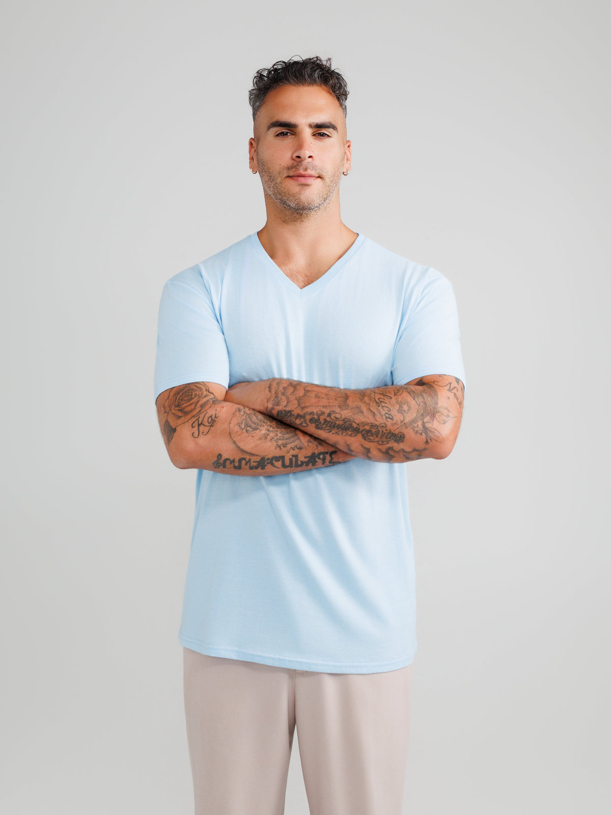 Baby Blue V-Neck