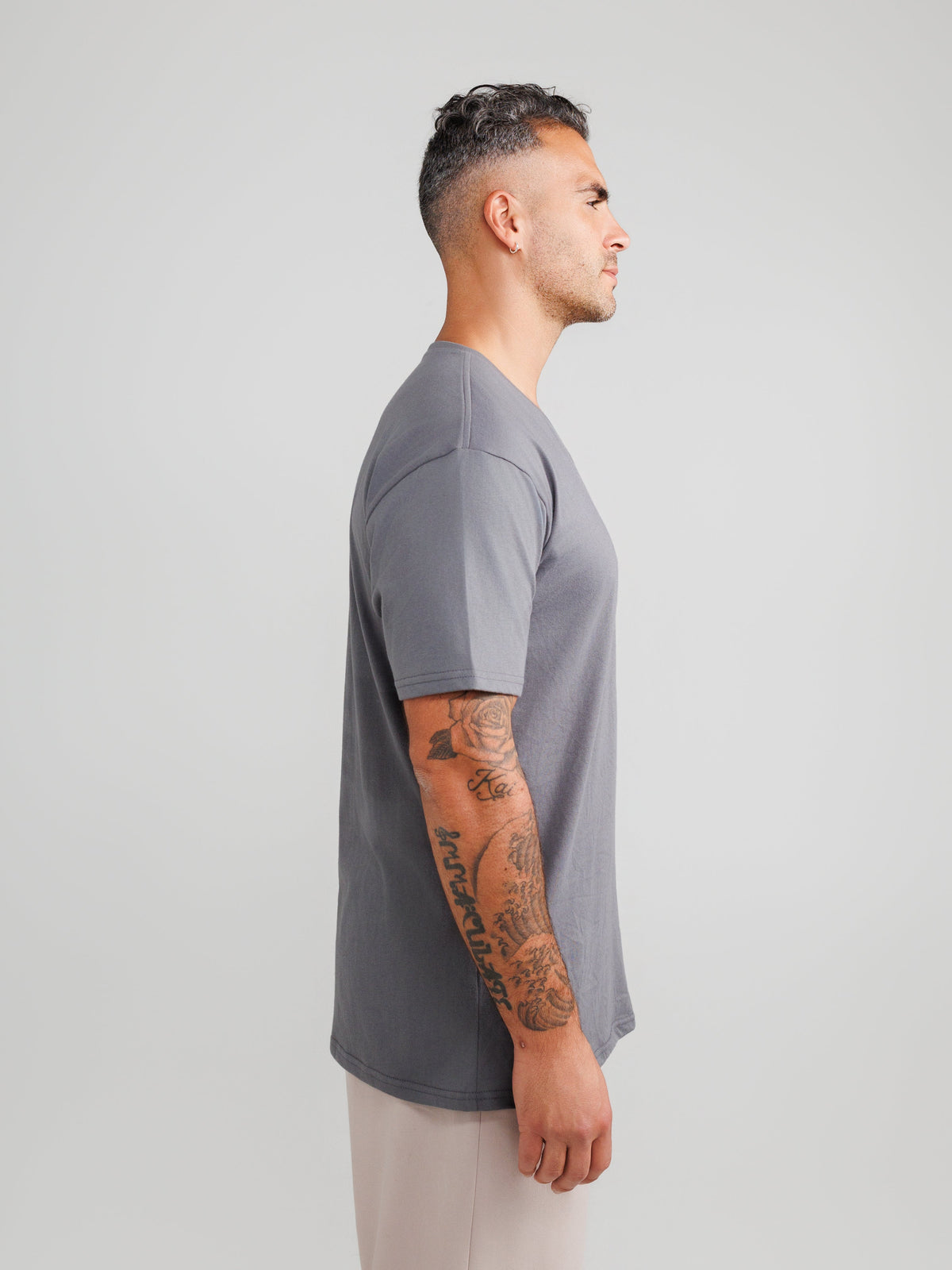 Dark Grey V-Hals T-shirt