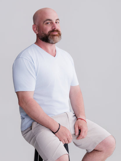 Cool Blue V-Neck